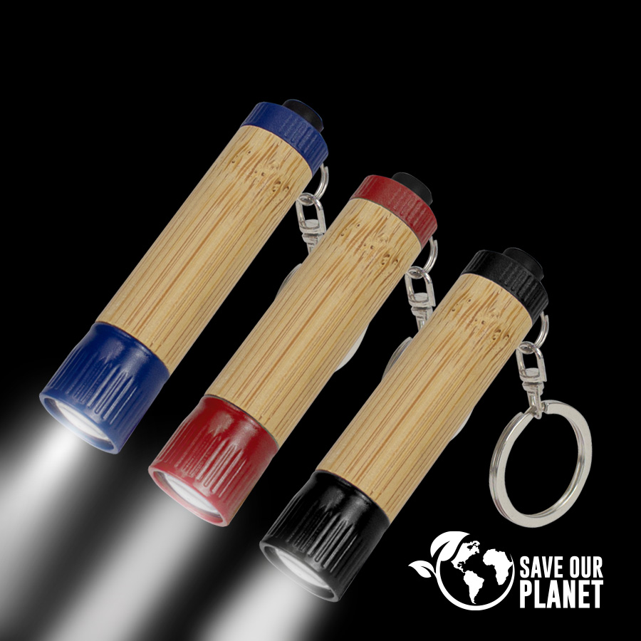 LLAVERO-LINTERNA LED CUERPO BAMBOO