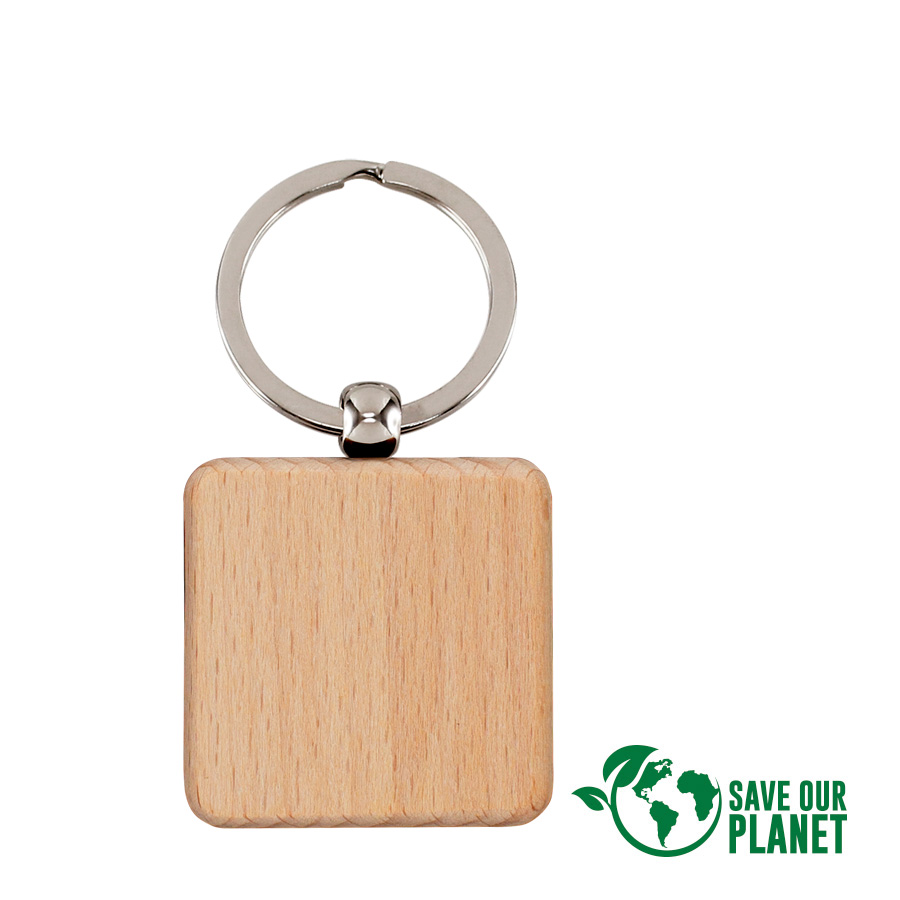 LLAVERO RECTANGULAR DE MADERA