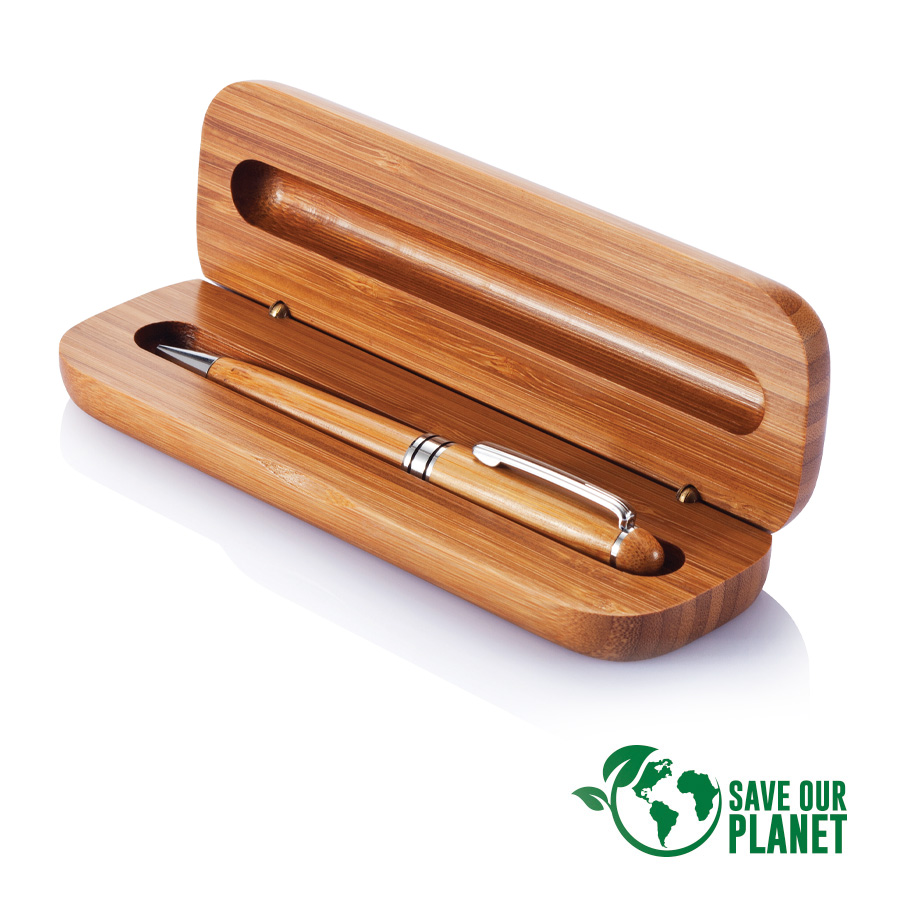 SET BOLÍGRAFO ESTUCHE DE BAMBOO