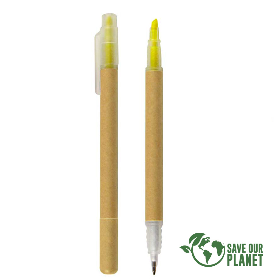 BOLÍGRAFO/DESTACADOR ECOLÓGICO