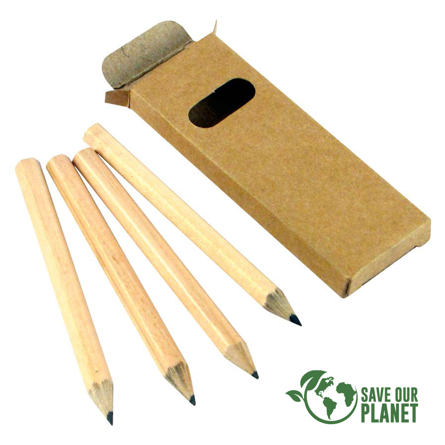 SET 4 LÁPICES DE GRAFITO NEGRO