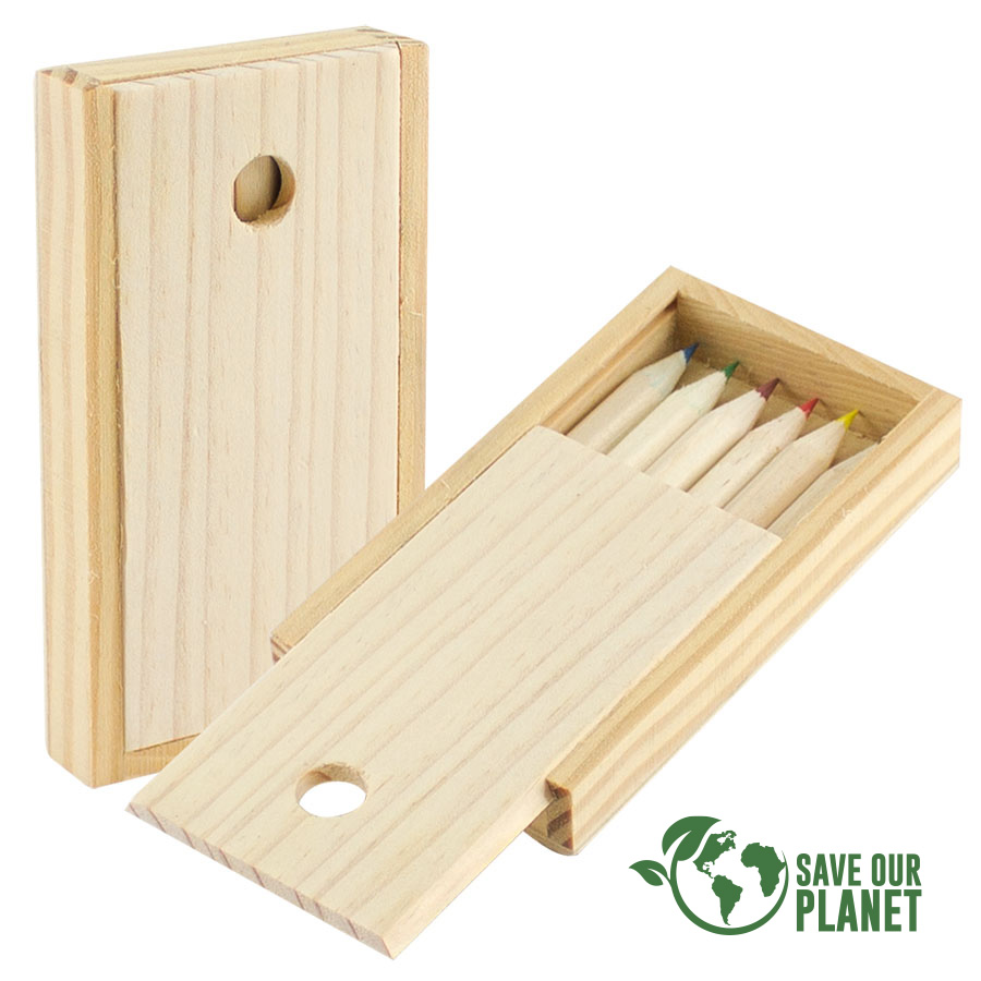 SET LÁPICES COLORES MADERA
