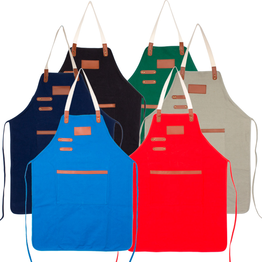 PECHERA ASADOR CANVAS ALGODÓN 10 ONZAS