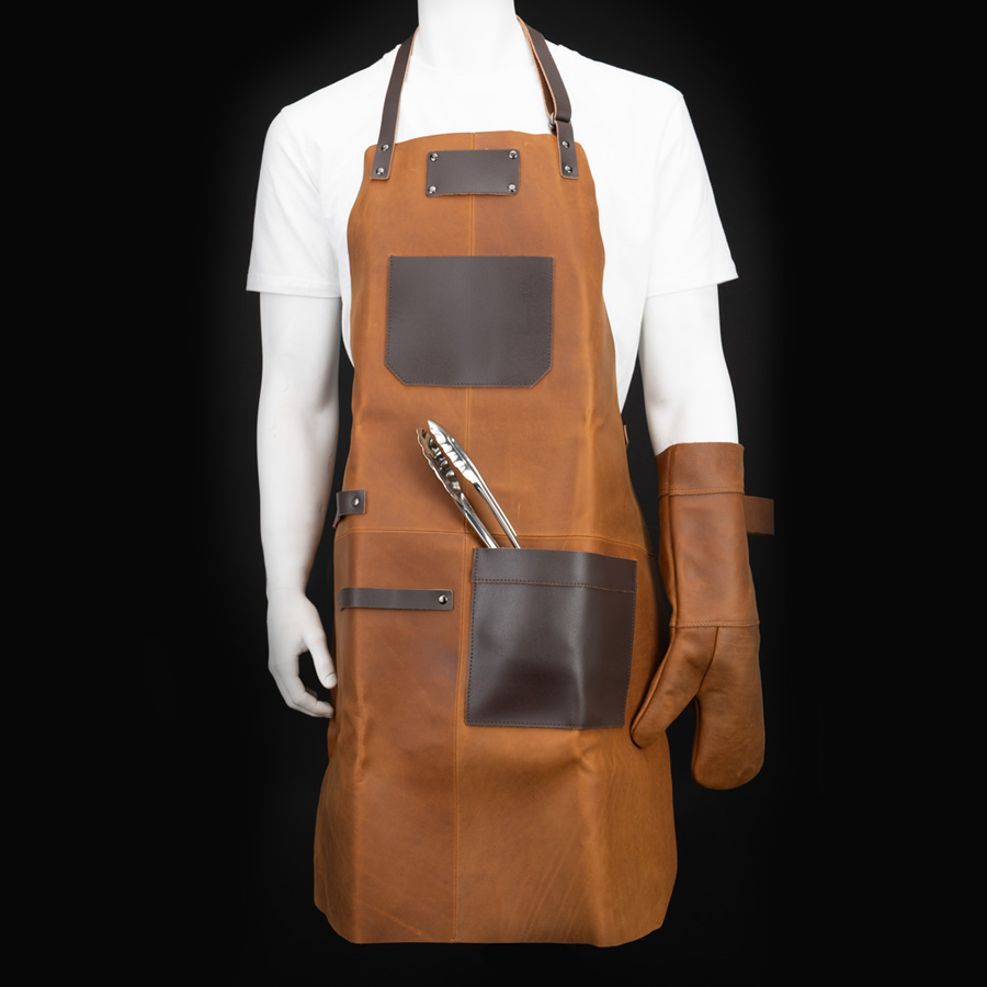 SET ASADOR DE CUERO DE BÚFALO