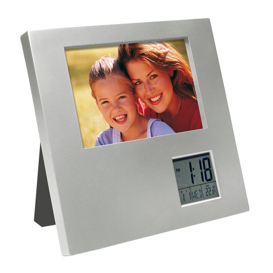 PORTA-RETRATO CON RELOJ DIGITAL