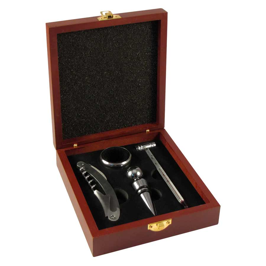 SET DE VINO EN CAJA DE MADERA
