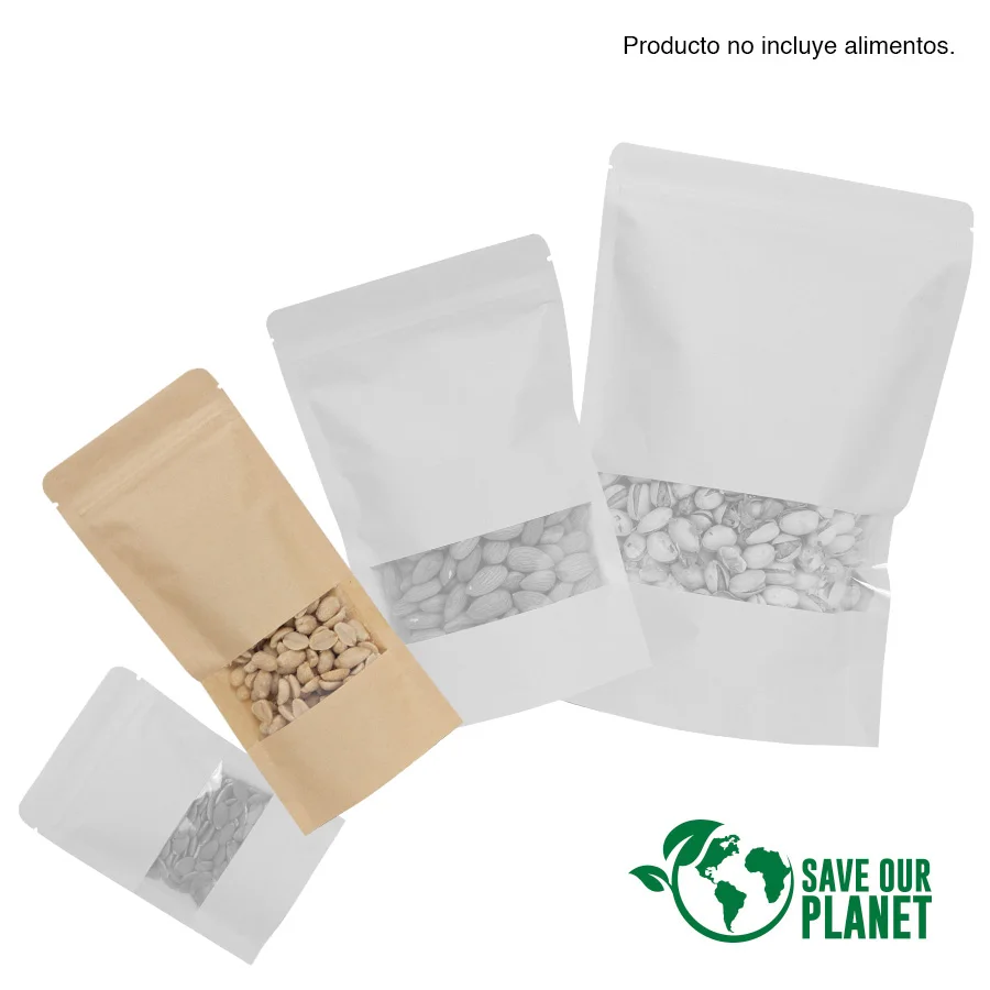 Bolsa doypack 700ml de papel kraft, para Alimentos