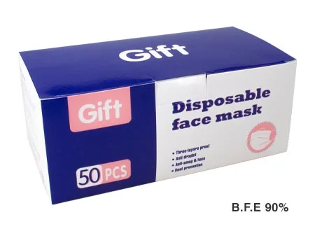 CAJA de 50 mascarillas de 3 capas No-médica / B.F.E. 95%