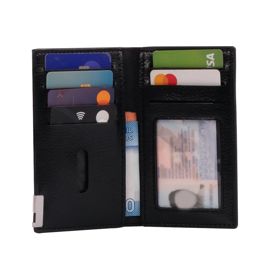 Porta-Tarjetas vertical de Eco-Cuero «LICENSE»