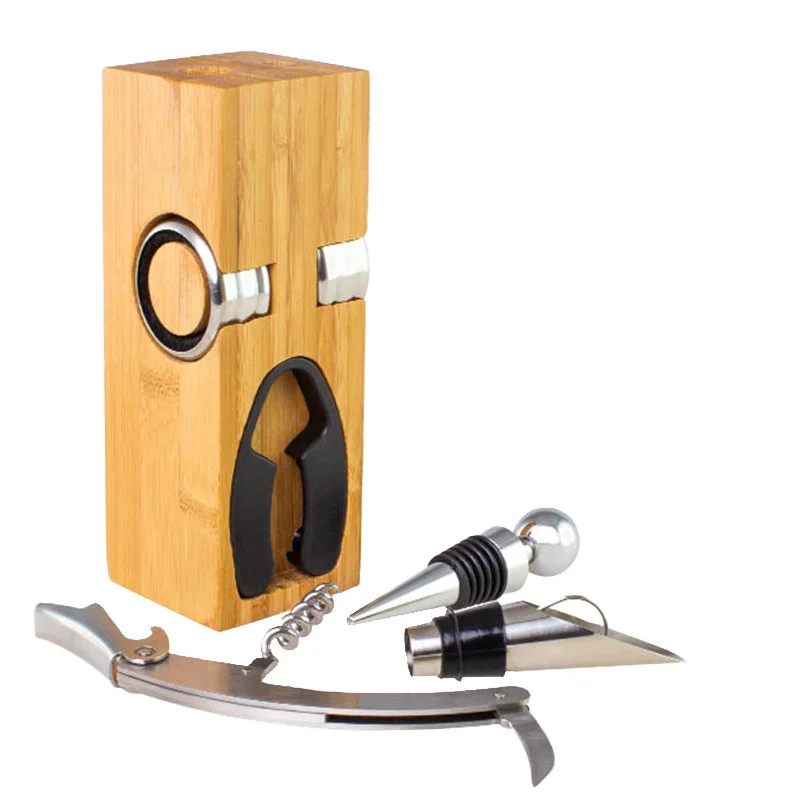 Set de Vino rectangular de Bamboo