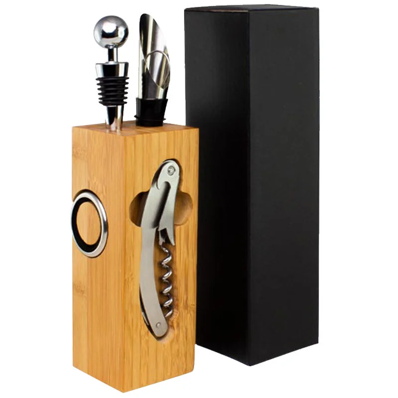 Set de Vino rectangular de Bamboo