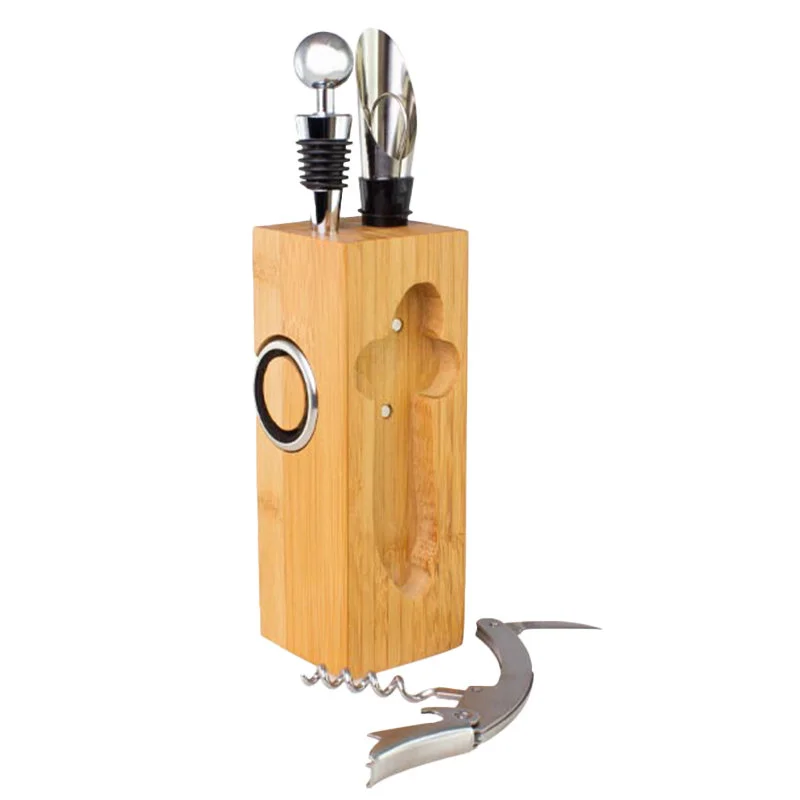 Set de Vino rectangular de Bamboo