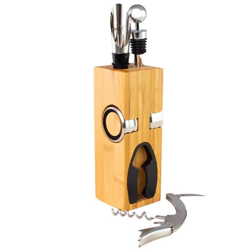 Set de Vino rectangular de Bamboo
