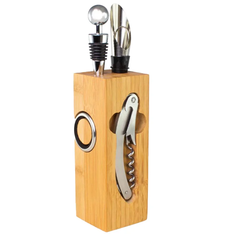 Set de Vino rectangular de Bamboo