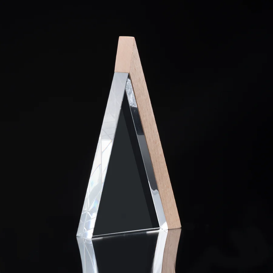 Trofeo Galvano de Madera y Cristal «Triangle» — vista 3