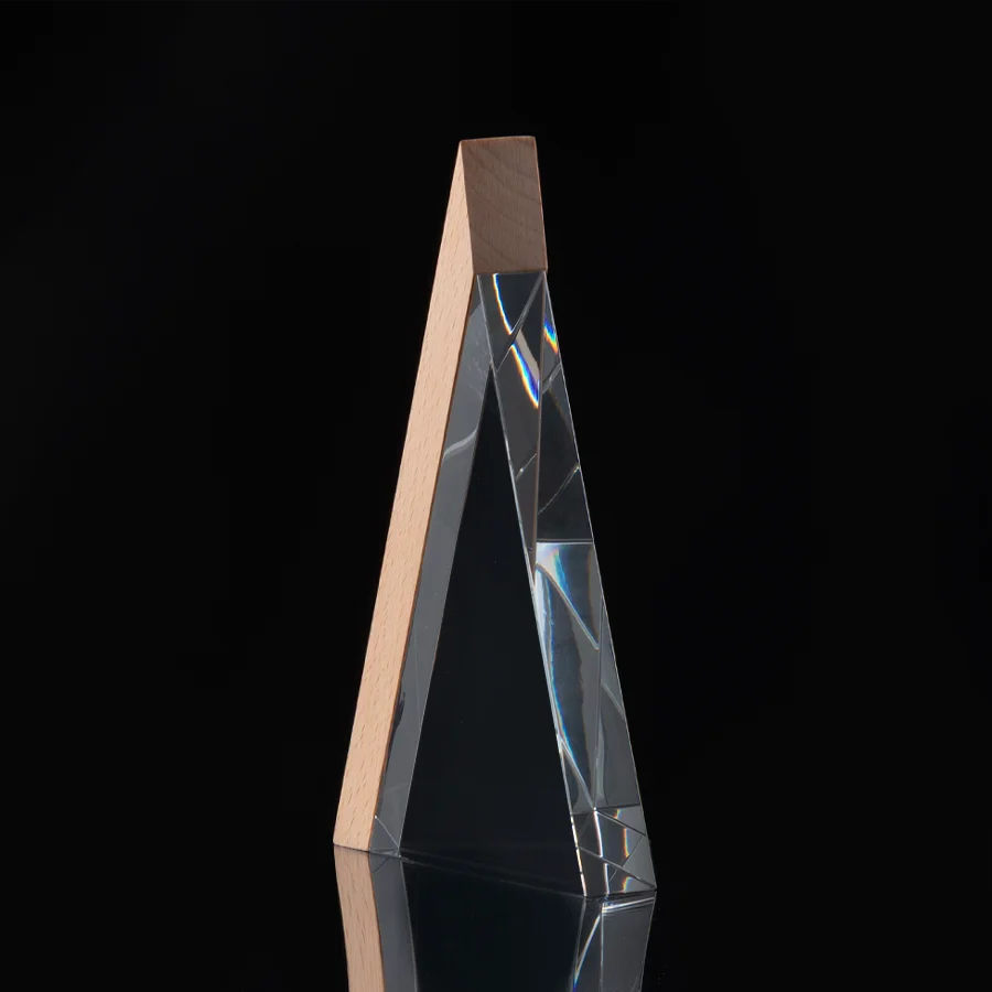 Trofeo Galvano de Madera y Cristal «Triangle» — vista 4