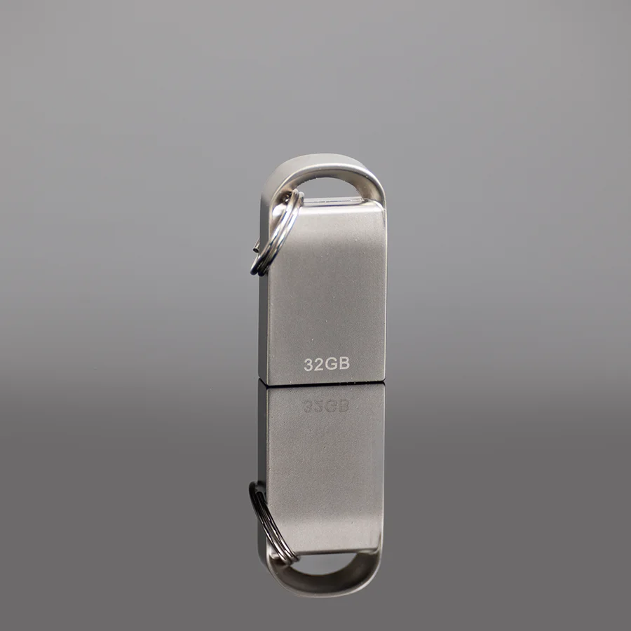 USB 2.0 Mini-Pendrive «Lock» de Acero inoxidable 32GB