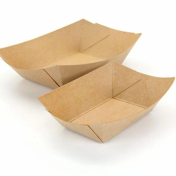 Bandeja #1 tipo Canoa Kraft PE 4oz (4x250)