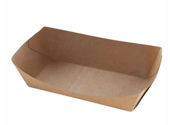 Bandeja #5 tipo Canoa Kraft PE 23oz (4x250)