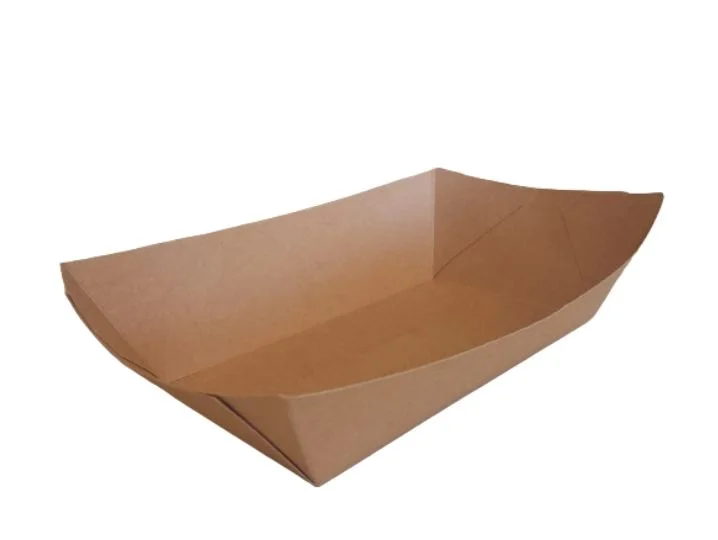 Bandeja #6 tipo Canoa Kraft PE 32oz (4x250)