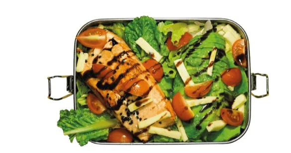 Bandeja de acero inox. con tapa 1200cc (1u)