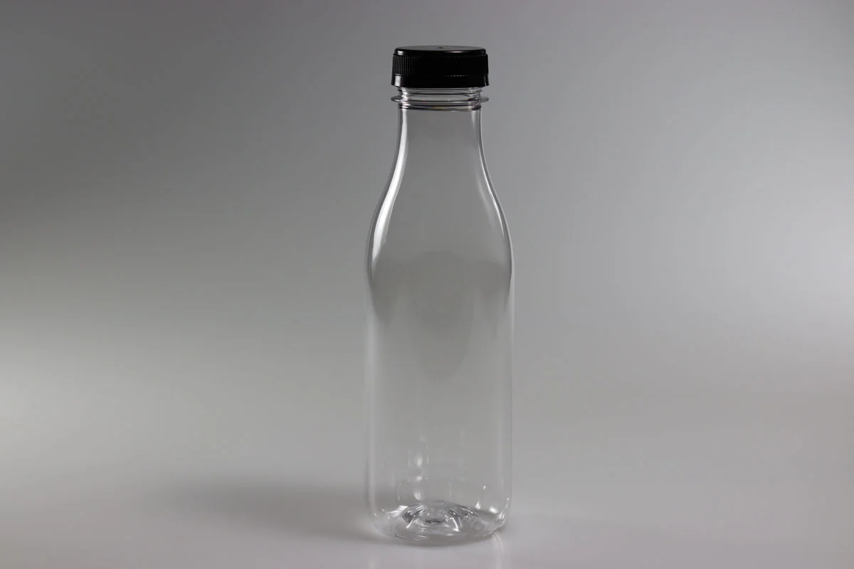 Botella PET 200ml c/ Tapa Negra (1x70u)