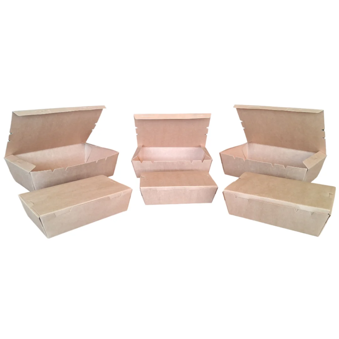 Caja c/ventana 1200ml Kraft (4x50)
