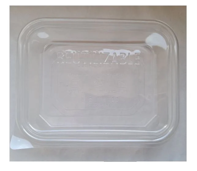 Conj. Base/Tapa 1000cc. Rectangular PP. Reutilizable (1x100)