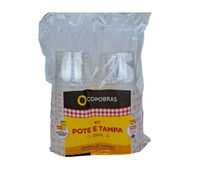Kit Pote con tapa PP 250cc (20x25)