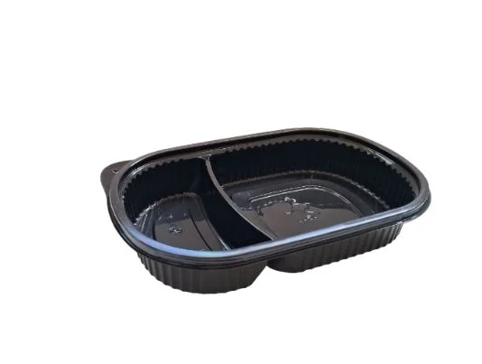 Plato oval transparente con div. (2x150)