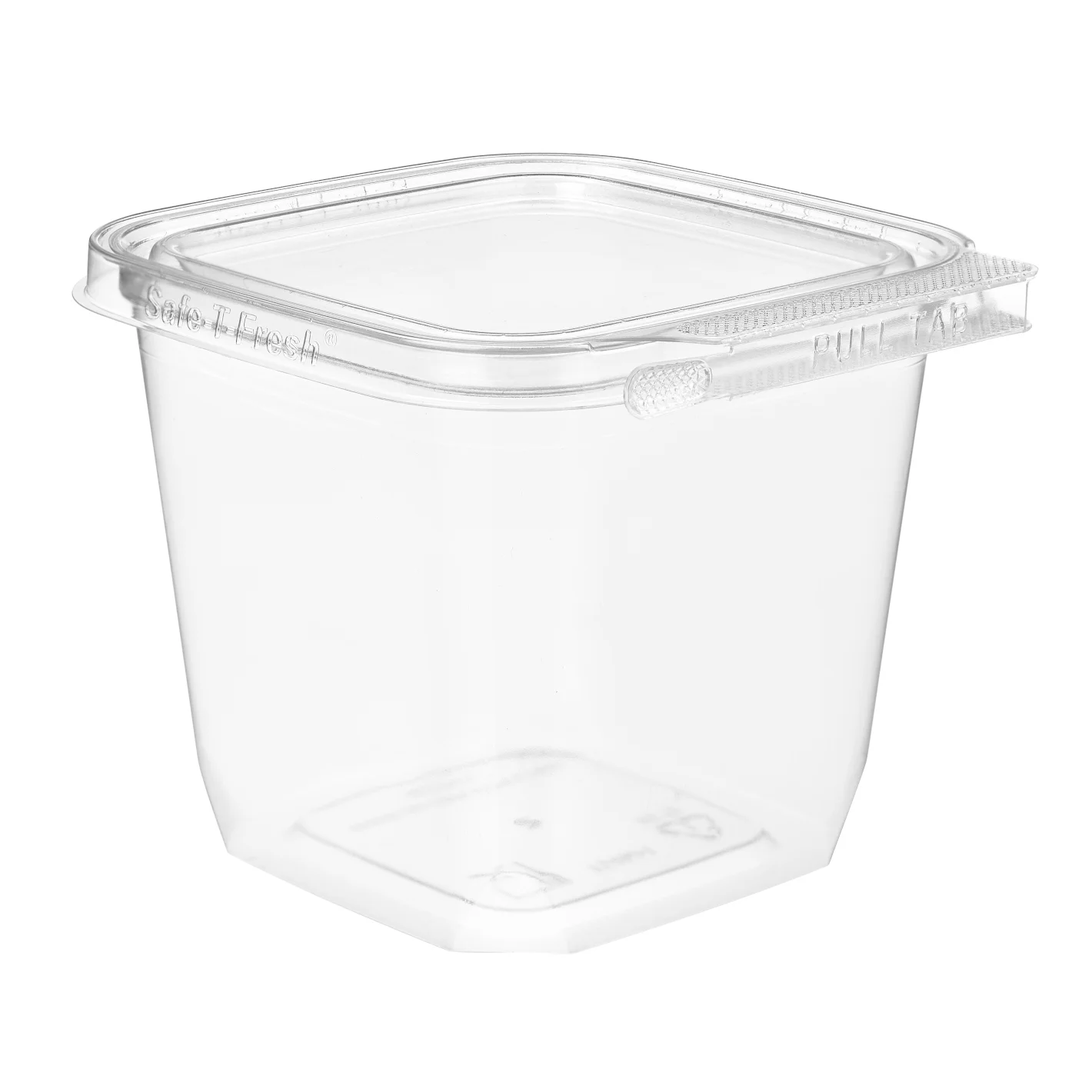 Pote 24oz PET cuadrado c/tapa inviolable (1x264)