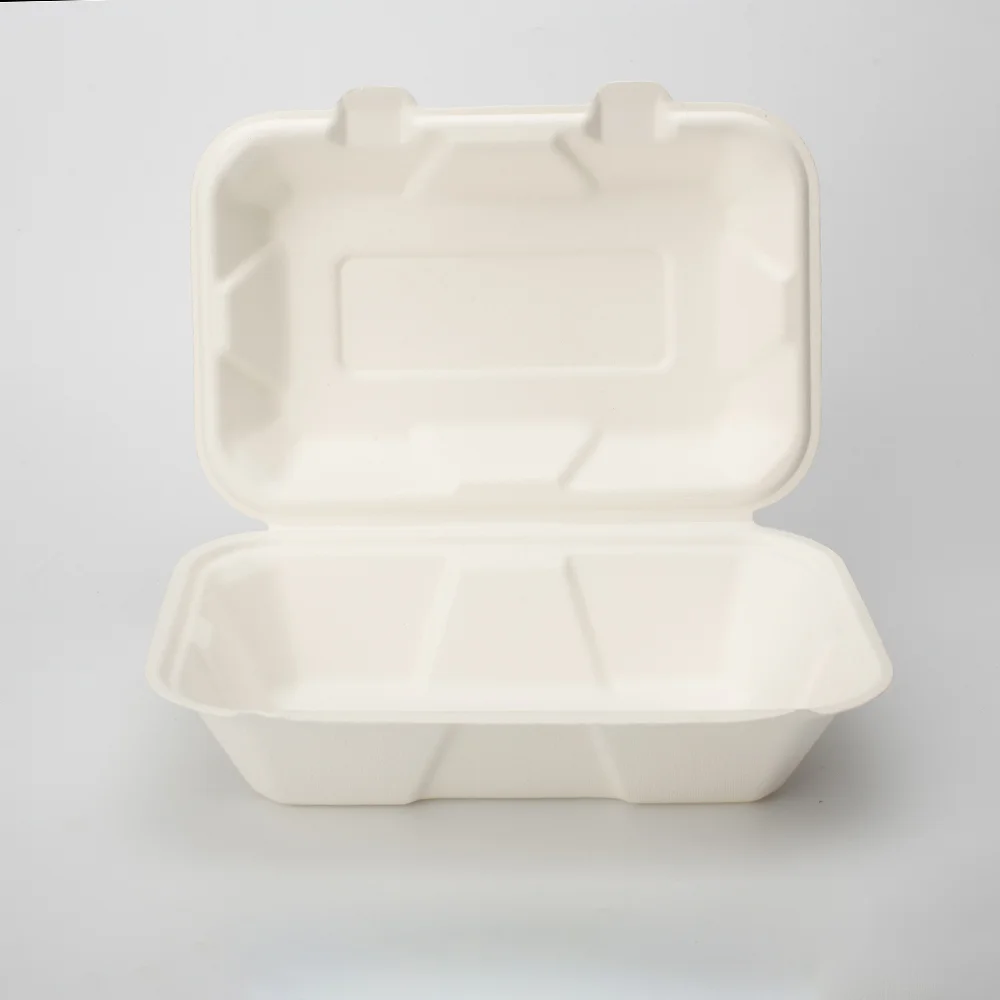 Rectangular 2div. 22,9x15,5x4,5 cms. Bagasse (4X50)