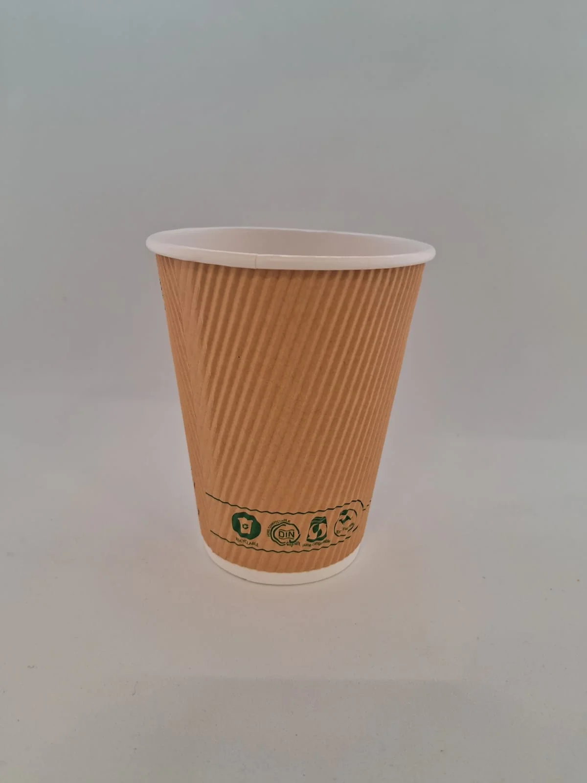 Vaso 12oz Ripple Kraft WBased Imp. Generico (20x25)