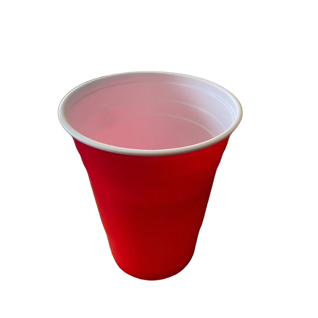 Vaso PS 16oz Rojo int. Blanco (20x50)