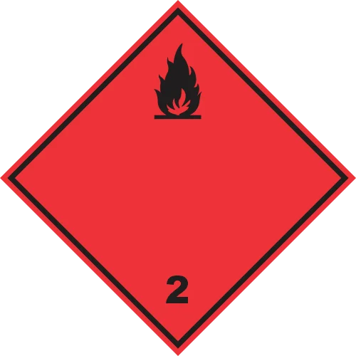 Gases inflamables rombo clase 2.1