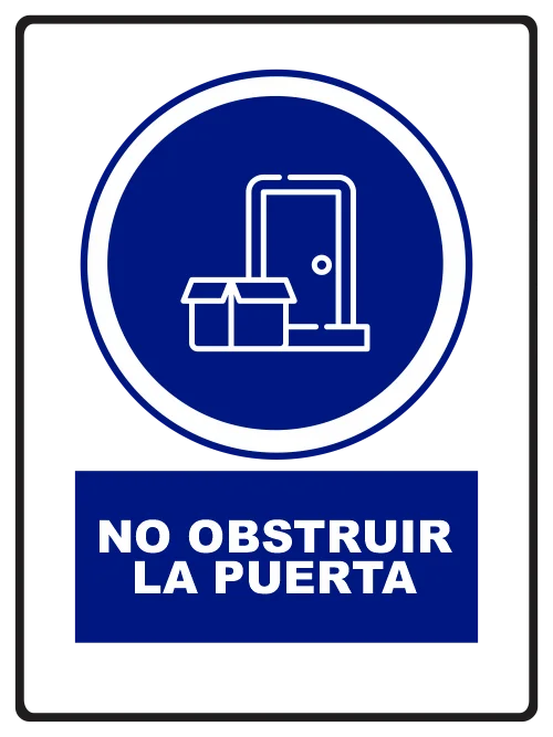 NO OBSTRUIR PUERTA