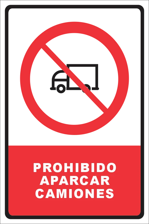 Prohibido aparcar camiones