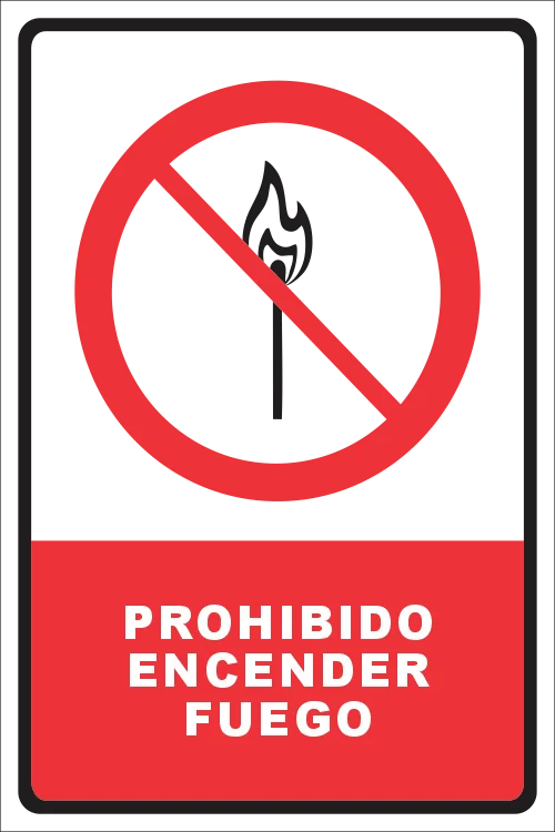 Prohibido encender fuego