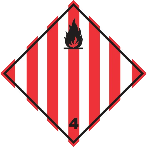Sólidos inflamables rombo clase 4.1
