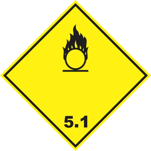 Sustancias comburentes rombo clase 5.1